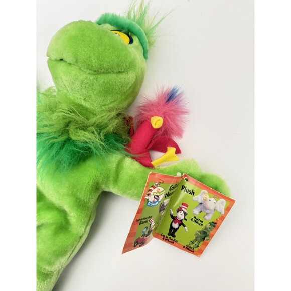 Dr Seuss Vintage 1997 15" Grinch Whozit Stuffed Animal Plush Hand Puppet NWT - Picture 3 of 5